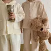 Пижама Милансел Дети Пижама Короткая мальчика Sleeper Wear Girls Sleep Set Kids В помещенную одежду 230227