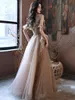 Elegant Champagne Evening Dress High Quality Ruffle Off the Shoulder Beading Backless Lace Up Tiersed Long A Line Prom Clows 2023 New Woman