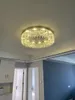 クロムラウンドクリスタル天井ライトモダンリビングルームベッドルームキッチンアイランドハンギングライトダイニングルームクリスタル照明器具