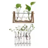 Vases 2 Set Glass Vase: 1 Tubes Shape Hanging Hydroponic Flower Plant Vase Terrarium Container & With