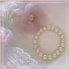 Bracelets de charme Lolita Everyday Joker Simple Imitation Perle Bracelet Fille Court Accessoires Rétro