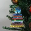 Kerstdecoraties Boom Acryl Hangende kerstboek Hanger Decoratief Stack Ornament voor festivalvakantie