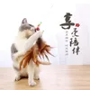 Cat Toys 110 cm Plastic Metal Wire Feather Catcher Teaser Wand Toy Sticks Interactive Training Gifts