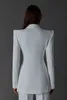 2023 Elegancka matka panny młodej Slim Fit White Wedding Party Suknie Prom Party Blazer Women Formal Spods Kurtka One Button Modern Groom Mom Formal Wear