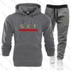 Designer Tracksuits Homens Mulheres 2 Peça Outfits Moda Sweatsuit Casual Manga Longa Pulôver Preto Hoodie Sweater Top e Jo316m