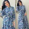 Ethnic Clothing Floral Maxi Dress FemaleElegant Dubai Arabic Oman Abaya Moroccan Middle East Muslim Long Dresses Plus Size Robe 2023