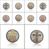 car dvr Other Snap Button Jewelry Component Rhinestone Cross 18Mm Metal Snaps Buttons Fit Bracelet Bangle Noosa A0237 Drop Delivery Findings Dhwke