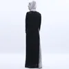 Roupas étnicas Muçulmana Moda Feminina Vestido Longo Preto Islâmico Vestido De Noite Decote Redondo Comprimento Abaya Caftan Solto Oriente Médio