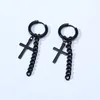 Boucles d'oreilles créoles DARHSEN Unique couleur argent acier inoxydable mâle hommes croix mode bijoux petit ami cadeau arrivée