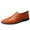 Klänningskor äkta läder män skor lyx varumärke avslappnad slip på formella loafers män mockasins italienska manliga körskor chaussure homme r230227