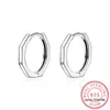 Hoop Earrings LEKANI Minimalist Geometric For Women Authentic 925 Sterling Silver Small Simple Ear Hoops Fine Jewelry SCE622