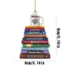 Kerstdecoraties Boom Acryl Hangende kerstboek Hanger Decoratief Stack Ornament voor festivalvakantie