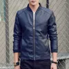 Мужские куртки мужская кожаная куртка PU Biker Coats Fashion Spring осень мужские