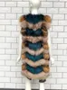 Women's Fur & Faux 90cm Long Real Vest For Women Genuine Leather Coats Winter Female Jacket Luxury Outerwear CustomizeWomen's Women'sWomen's