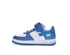 B22 New Kids Designer Sneaker Virgil Trainer أحذية عارضة العجل أبيض أخضر اللون الأزرق الأزرق تراكب منصة منخفضة أحذية رياضية الحجم 28-45