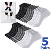 Men's Socks 5 Pairslot Men Women Sports Breathable Cotton Socks Solid Color Boat Sock Soft Comfortable Ankle Socks Short Socks Wholesale Z0227