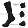 Men's Socks 6 pares de calcetines negros para hombre, calcetines de vestir de algodón peinado de Color sólido, calcetines largos informales de otoño e invierno de alta calidad para hombre Z0227