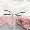 Completi di abbigliamento Estate Bambini Ragazze Nati Vestiti per bambini Set T-shirt di cartoni animati Tute Costume da bambino per abiti da boutique per bambini