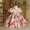 Robes de fille bébé espagnol Lolita princesse robe de bal perles conception anniversaire baptême fête Pâques Eid robes pour filles A2302 W0224