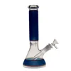 10 Inç Uzun Beher Bong Nargile Su Borusu Cam Dab Rig Difüzyon Percolate Temizle Ortak boyutu 14.4mm PG3007