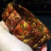 Filo genuino naturale rosso fuoco Pietersite gemme pietra rettangolo perline braccialetto da donna 20,2 / 15 mm