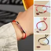 Link armbanden ketting glazen buis urn armband met handgemaakte gevlochten rood zwart koordsake -herenhouwer voor ascrematie sieraden cadeauslink