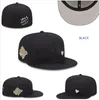 Ny w sox baseball monterade mössor med World Series Patch Team Snapbacks Hat Black Cap Size Mix Match Order alla hattar