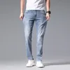 Мужские джинсы весна лето Тонкое Слим подходит европейскому американскому высококачественному бренду маленькие прямые двойные брюки Q9544-2