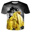 Camisetas masculinas 2023 série de TV Breaking Bad 3d Impressa T-shirts Man Woman moda moda de estilo casual