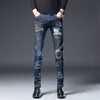 Jeans da uomo firmati Autunno jeans ricamati marchio di moda gamba sottile tendenza pantaloni elasticizzati versatili di fascia alta 5NXJ