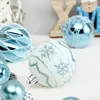 زخرفة الحفلات 73pcs/Lot Christmas Tree Prendants House Bainted Ball Set Bag for 2023 Seend Festive Supplies Home Deocr