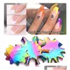 Forma de uñas Colorf Art Manicure Plantilla francesa Modelo de acero Modelo de línea de línea fácil Cristal Tool Drop entrega Salud de belleza Salón de belleza DHNEX