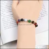 voiture dvr Manchette Naturel 7 Chakra Pierre Femmes Bracelets Romantique Vintage Bohême En Cuir Cristal Yoga Bracelets Pour Les Filles Sier Perles Drop Delivery Dhowi