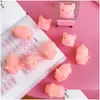 Descompressão brinquedo mini porcos rosa de vinil fofo animais lindos anti -shishies brinquedos de suínos para crianças gastam entrega de novidade dhzt0