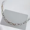 Kedjor Franska avancerade lyxiga smycken S925 Sterling Silver Material Women's Diamond Multi-Ring Choker Halsband. Utsökta gåva