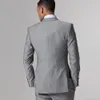 Ternos masculinos Blazers Ternos de casamento cinzentos para homens com ternos de 3 peças Ternos personalizados Terno noivo Men Grey Custom Tailor fez ternos finos smoking de casamento 230227