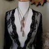 Colliers pendentifs Collier à pointe de quartz fumé / Vampire gothique horreur sorcière Penny terrible bijoux de sorcière