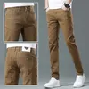 Męski projektant dżinsów wiosna i lato nowe dżinsy Lekkie luksusowe koreańskie wersję cienki elastyczne Slim Cotton Khaki Pants B9Z4