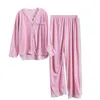 Vêtements de nuit pour femmes NHKDSASA vêtements de nuit femmes pyjama Pour Femme ensembles avec pantalon velours chaud pyjamas grand costume à la maison conjuntos de mujer 230227