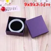 Sieradenboxen 24 stks vierkante sieraden verpakking doos 9*7cm paarse papieren ketting ring oorbellen armband cadeaubon voor Valentijnsdag hoge kwaliteit 230227