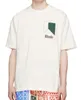 TシャツレディースデザイナーT Rhude Chest Letter T Clothes Men Tee S Luxury Brand Tシャツメンズ半袖米国サイズS-XXL