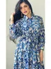 Etniska kläder Floral Maxi Dress Femaleelegant Dubai Arabic Oman Abaya Marockan Mellanöstern Muslim Long Dresses Plus Size Robe 2023