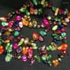 Choker Böhmen Natural Fresh Water Pearl Necklace Multi Color Acceptera Order Alla Lenth Beach Style Fashion Women Jewelry