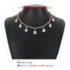 Choker Gorgeous Rhinestone Drop Necklace Green Women Crystal Gold Chain For Wedding Prom Bridal Jewelry