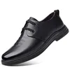 Dress Shoes Newly Men's Quality Genuine Leather Shoes Soft Business Casual Black Man Dress Cow Leather Shoes EUR 3844 R230227