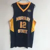 Ja Morant Jersey Navy Elite Murray State Racers NCAA College Basketball Jerseys Crestwood High School Knights Black Blue Blue Yellow Size S-XXL