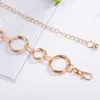 Belts Gold Metal Ring Belt Fashion Women's Silver Waist Chain Ladies Alloy Three Rings Metal Chain Belt For Dress 174 Z0223