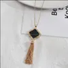 car dvr Pendant Necklaces Frame Inspired Abalone Shell Papper Leopard Leather Metal Tassels Snakeskin Long Chain Sweater Necklace Geometric Dhomp