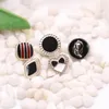 Brooches Brooch-Multiple Styles Black Beaded Flower Anti-glare Buttons Scarf Button Butterfly Shirt Clothing Accessories