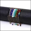 Auto DVR bedelarmbanden 4 mm zeven chakra natuursteen amethist tijger oog rode agaat koperen kettingarmband voor vrouwen sieraden druppel leveren dhvbi